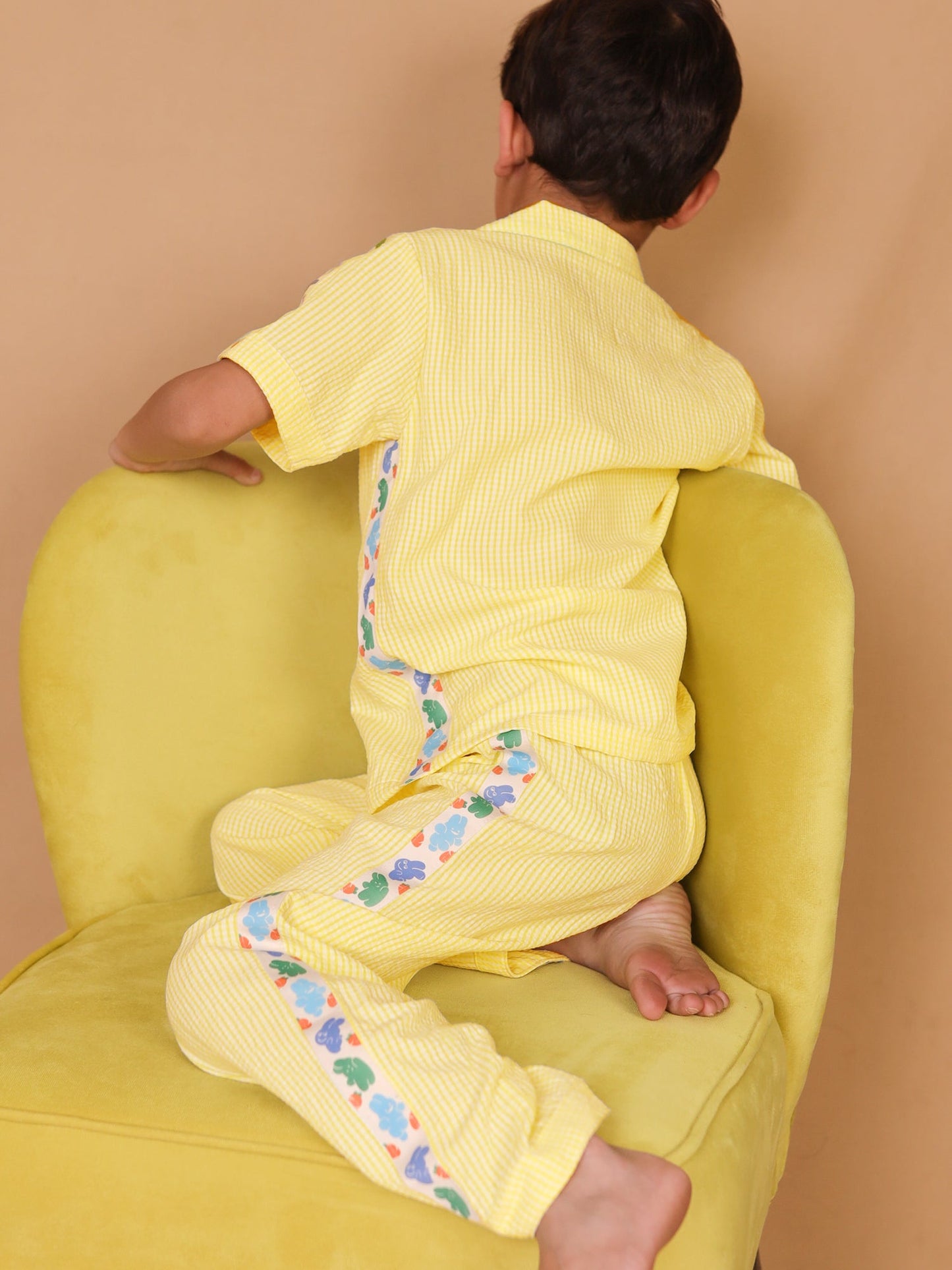 Little Carrot 2 Pc Night Suit With Signature Carrot Tape, , premium kids' wear for girls, size 4-5-years.