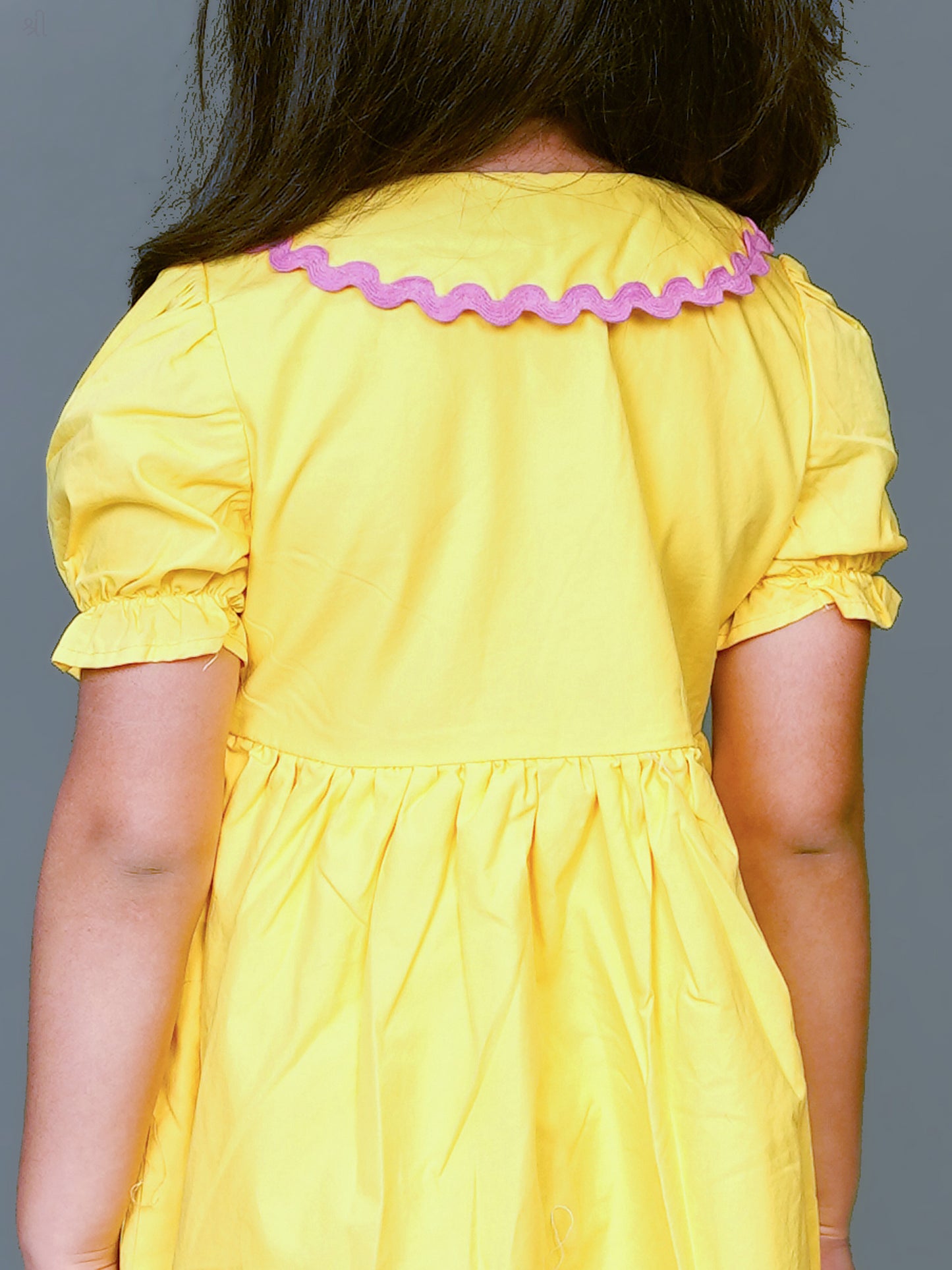 Little Carrot Mermaid Themed Pure Cotton Dress Copy, , premium kids' wear for girls, size 6-7-years.