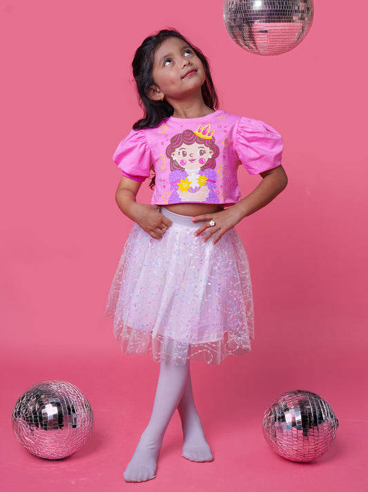 Little Carrot Princess Skirt Set, , premium kids' wear for girls, size 3-4-years.