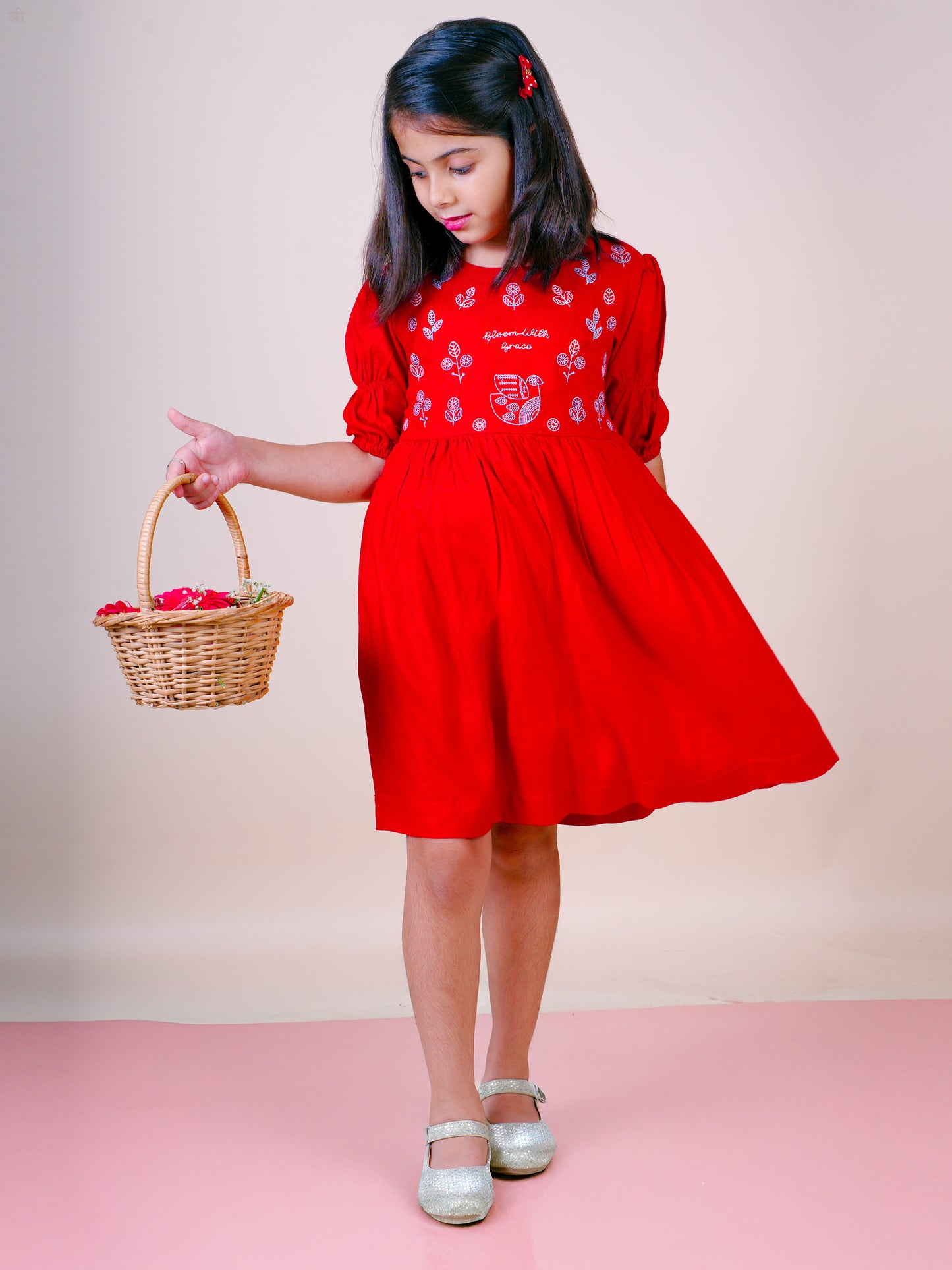 Everyday Boho Embroidery Dress for Girls - Premium Rayon Casual Wear