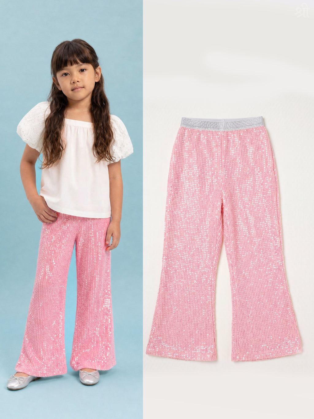 Pink Sequins Pants