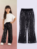 Black Sequins Velvet Pants