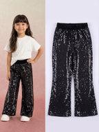 Black Sequins Velvet Pants