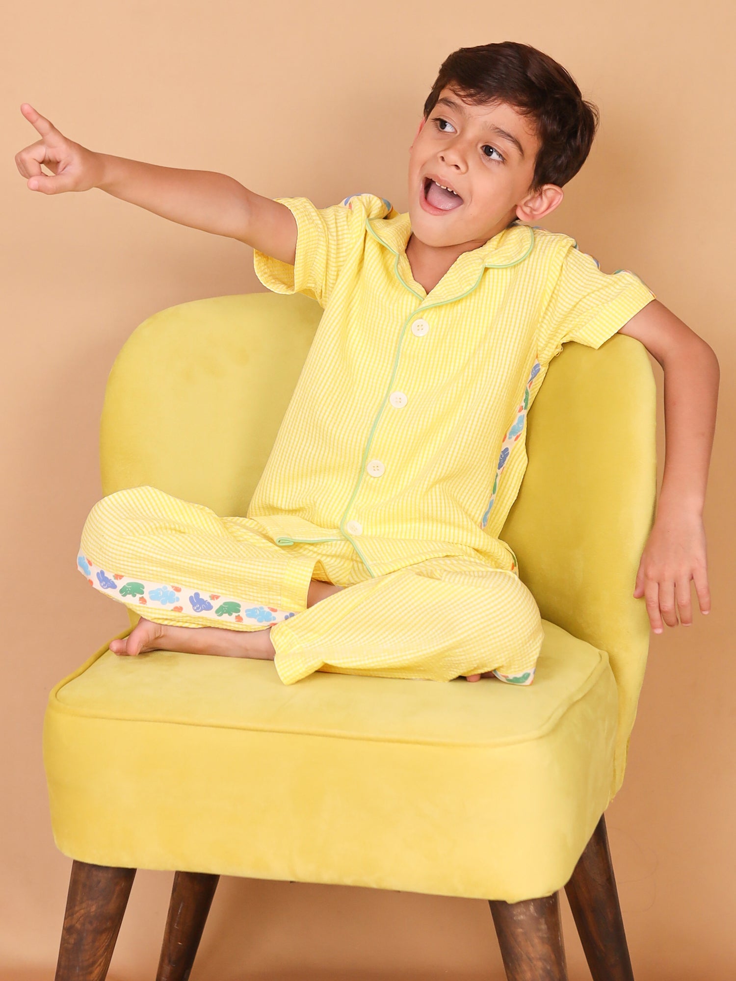 Little Carrot 2 Pc Night Suit With Signature Carrot Tape, , premium kids' wear for girls, size 3-4-years.