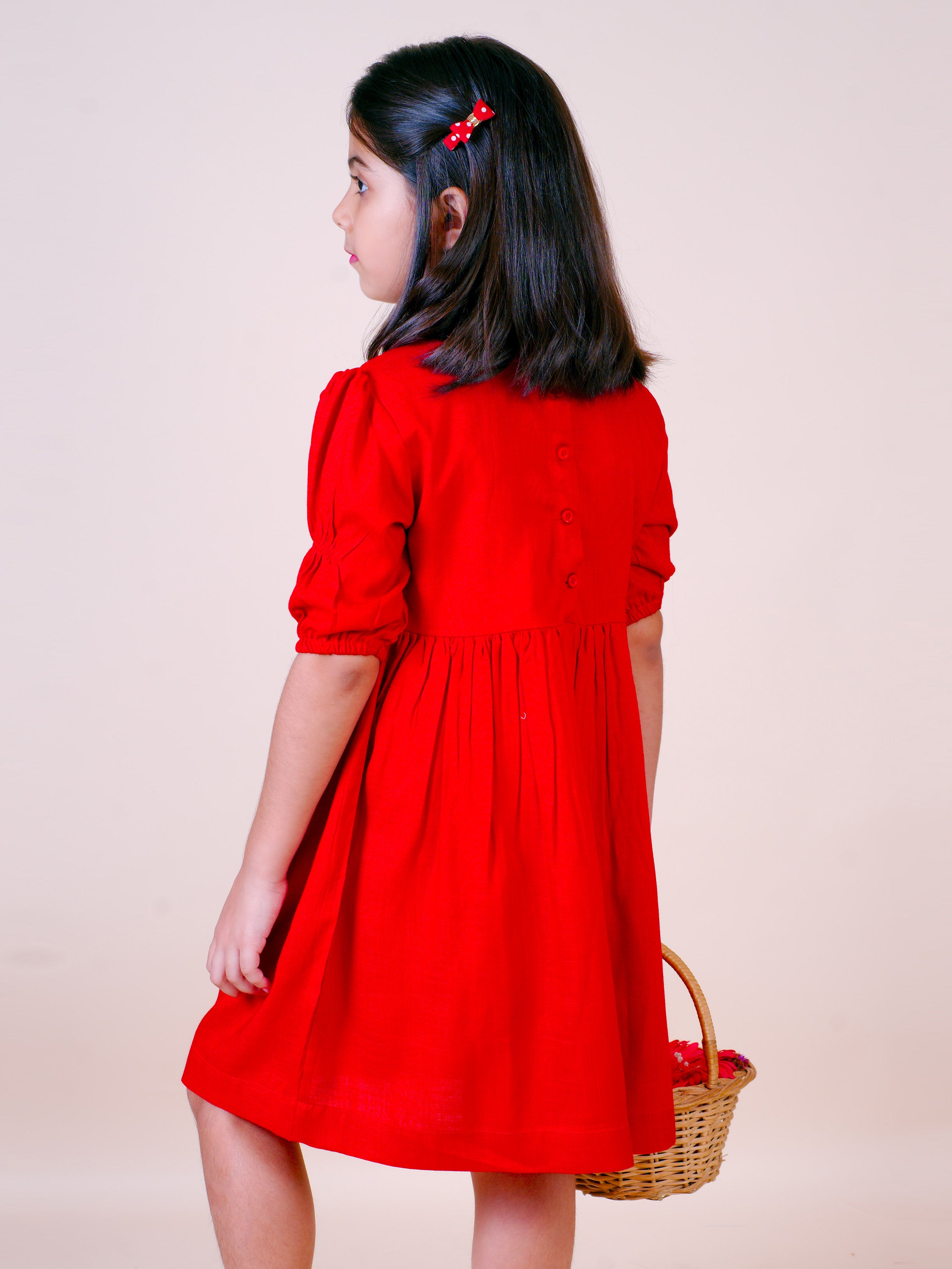 Everyday Boho Embroidery Dress for Girls - Premium Rayon Casual Wear