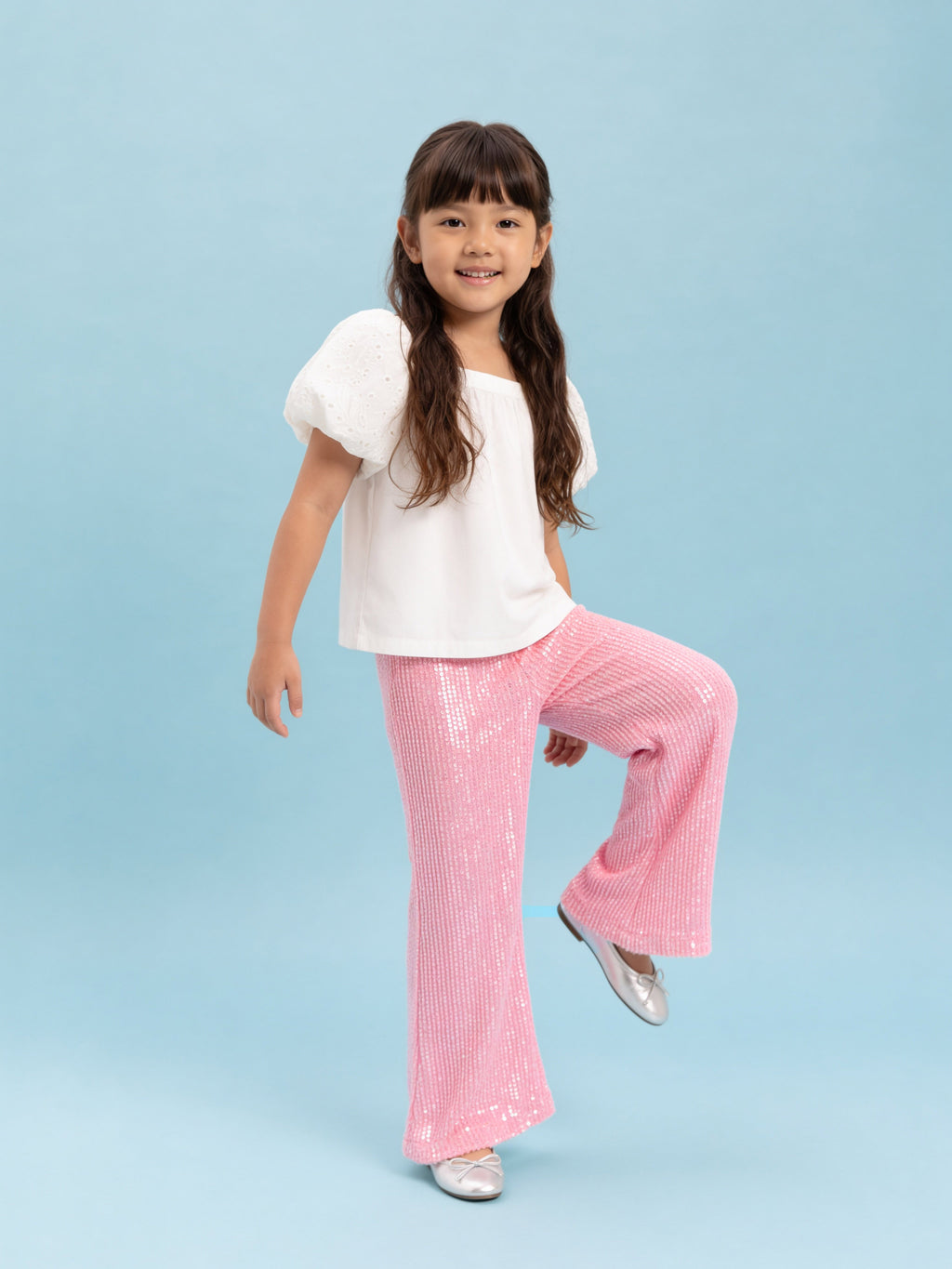 Pink Sequins Pants
