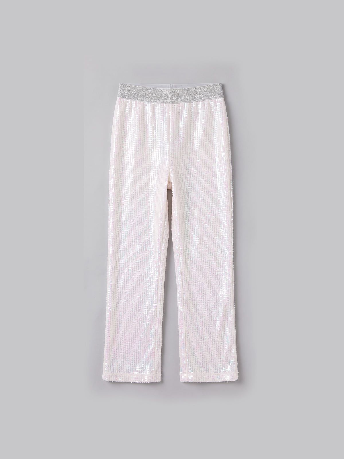 White Sequins Pants