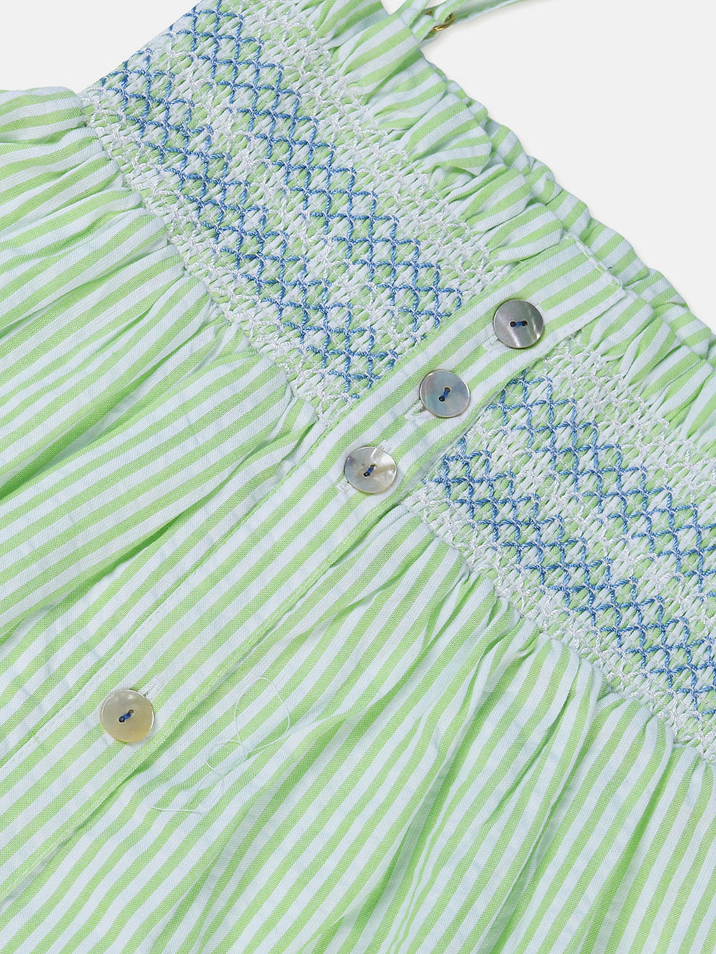 Summer Smocked Strap Dress in Pure Cotton