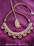 Flat Shoot of Little Carrot Jewllery set of Maangtika and Necklace 