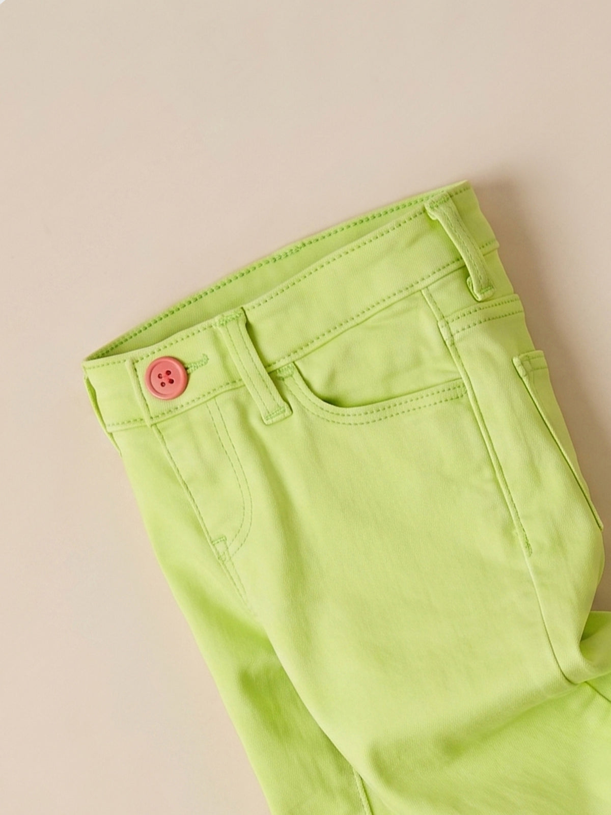 Neon Green Denim Pants