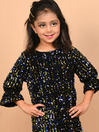 Blue & Gold Sequins Dress