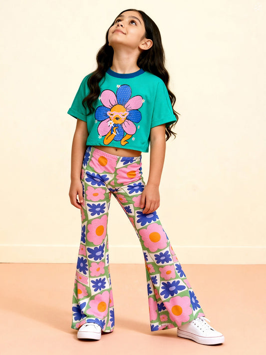 Daisy Themed Retro Casual Set