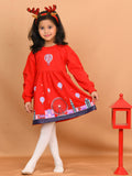Red London Theme Dress