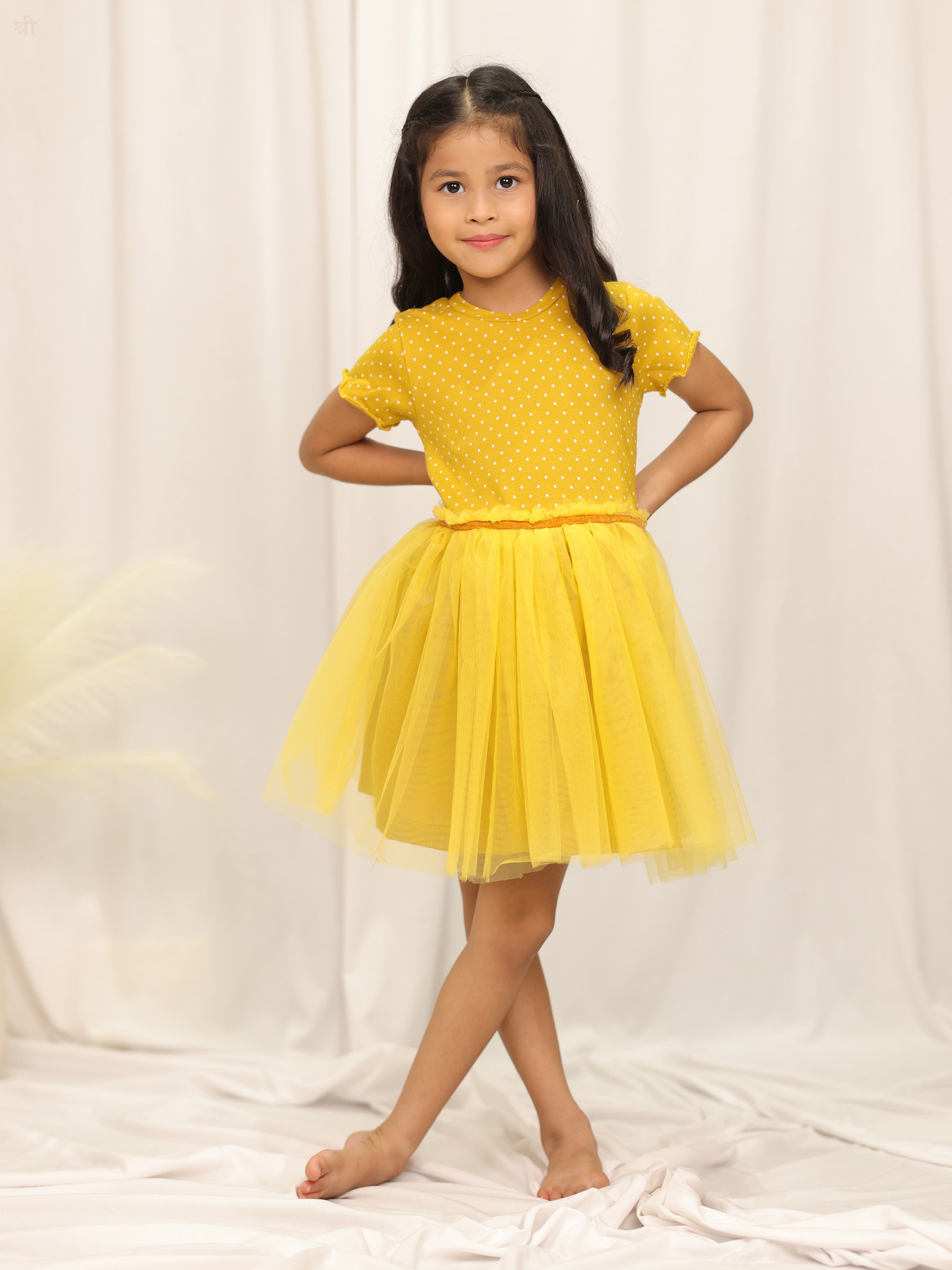 Little Carrot Casual Tulle Dress, Airport Look, premium kids' wear for girls, size 2-3-years.
