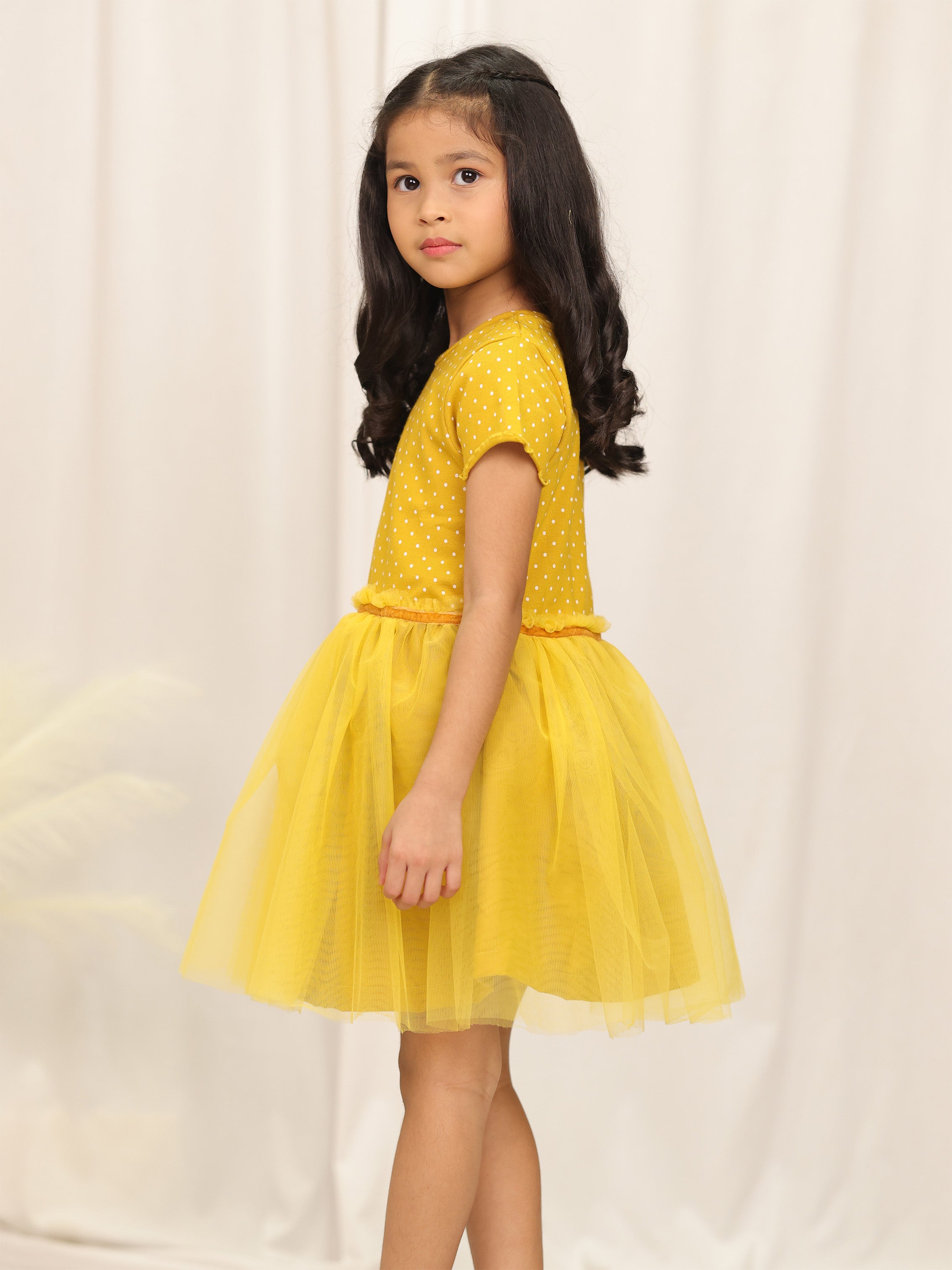 Little Carrot Casual Tulle Dress, , premium kids' wear for girls, size 5-6-years.