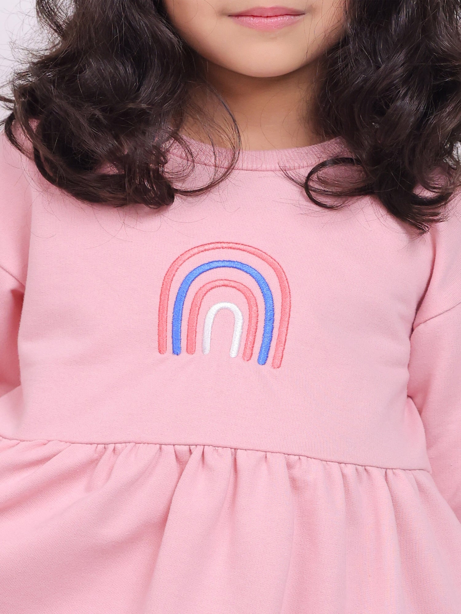 Little Carrot Girls Fine Knits Printed Dress, , premium kids' wear for girls, size 6-7-years.