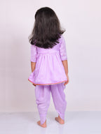 Little Carrot Girls Hand Embroidered Kurta Set With Dhoti Pants Copy, , premium kids' wear for girls, size 4-5-years.