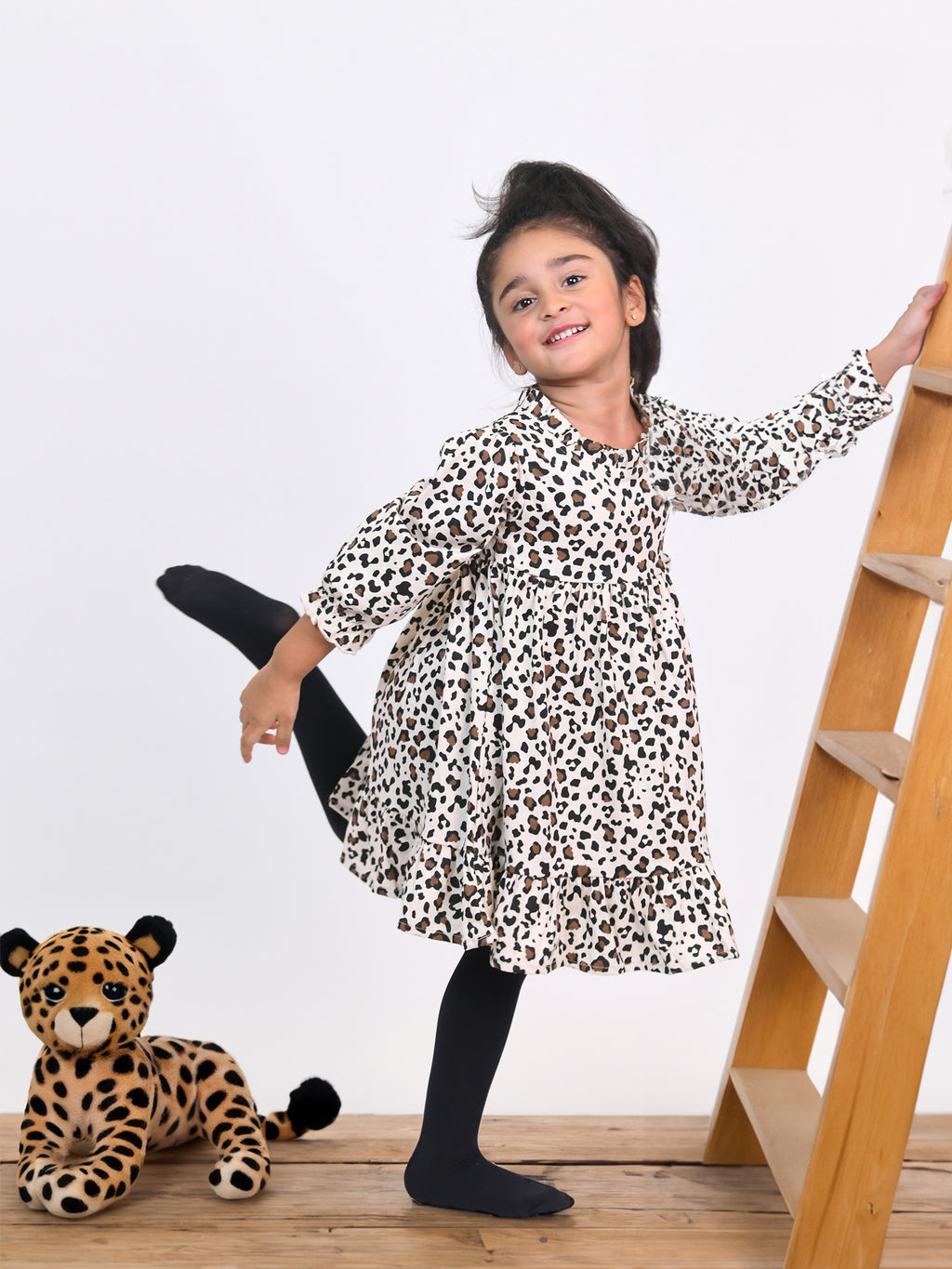 Little Carrot Premium Flared Animal Printed Dress