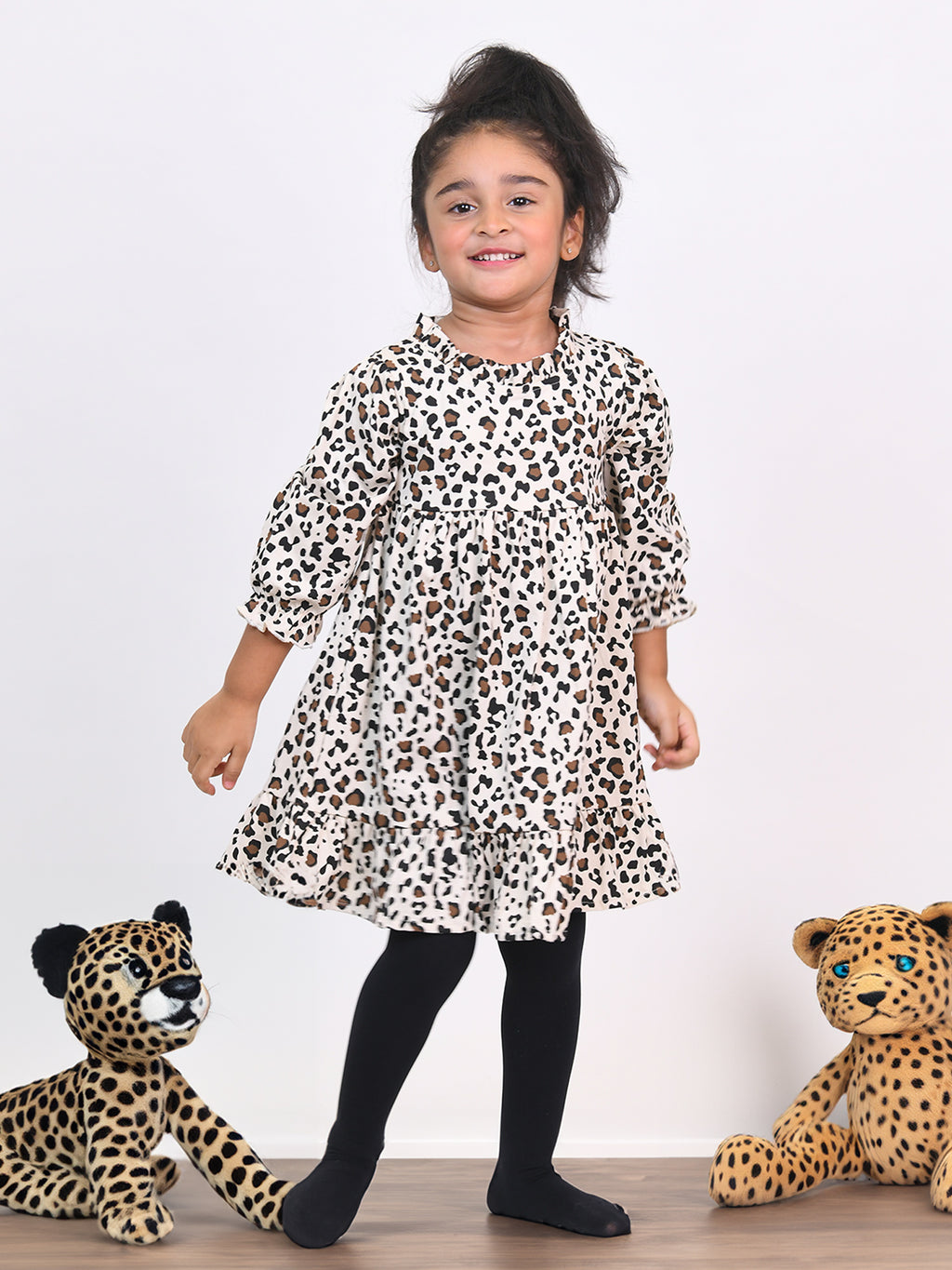 Little Carrot Premium Flared Animal Printed Dress
