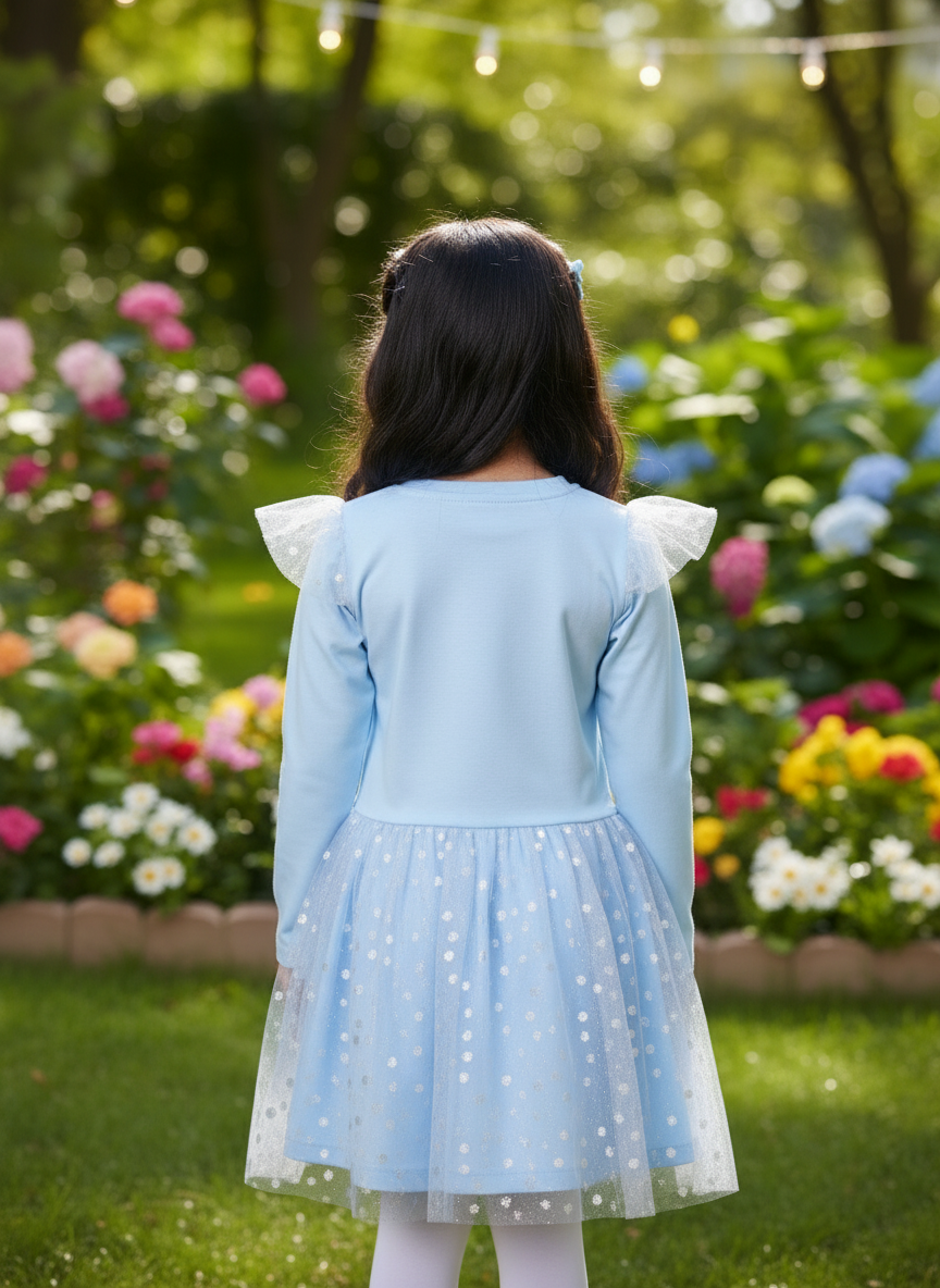 Back view of tulle dress