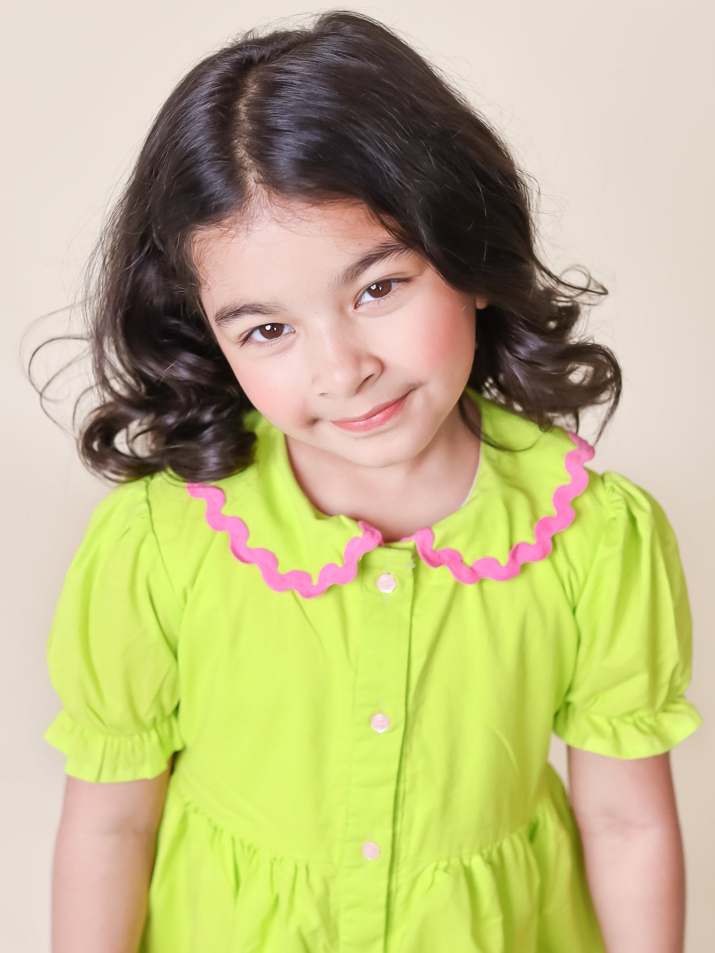 Little Carrot Mermaid Themed Pure Cotton Dress, , premium kids' wear for girls, size 6-7-years.