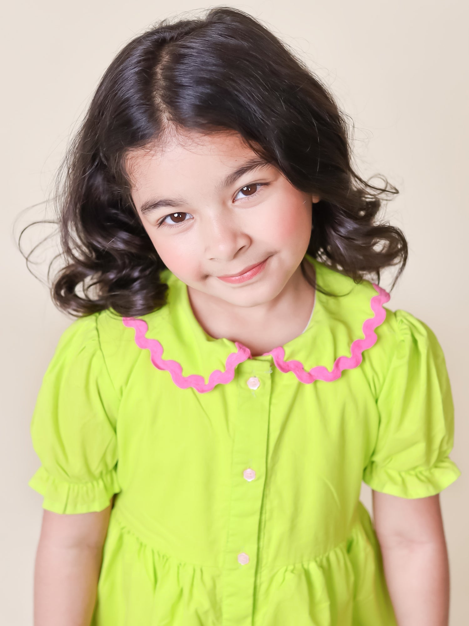 Little Carrot Mermaid Themed Pure Cotton Dress, , premium kids' wear for girls, size 6-7-years.