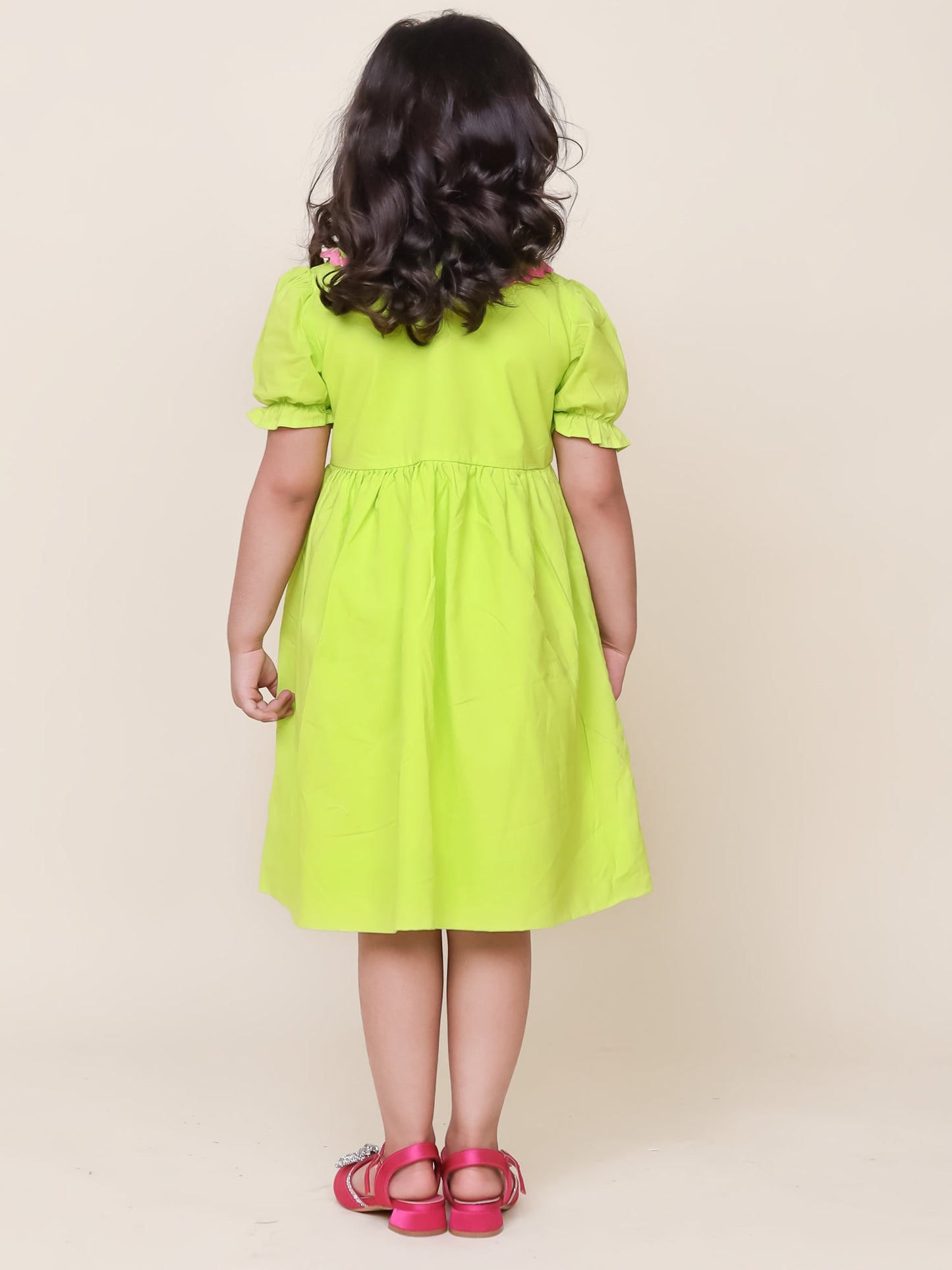 Little Carrot Mermaid Themed Pure Cotton Dress, , premium kids' wear for girls, size 7-8-years.