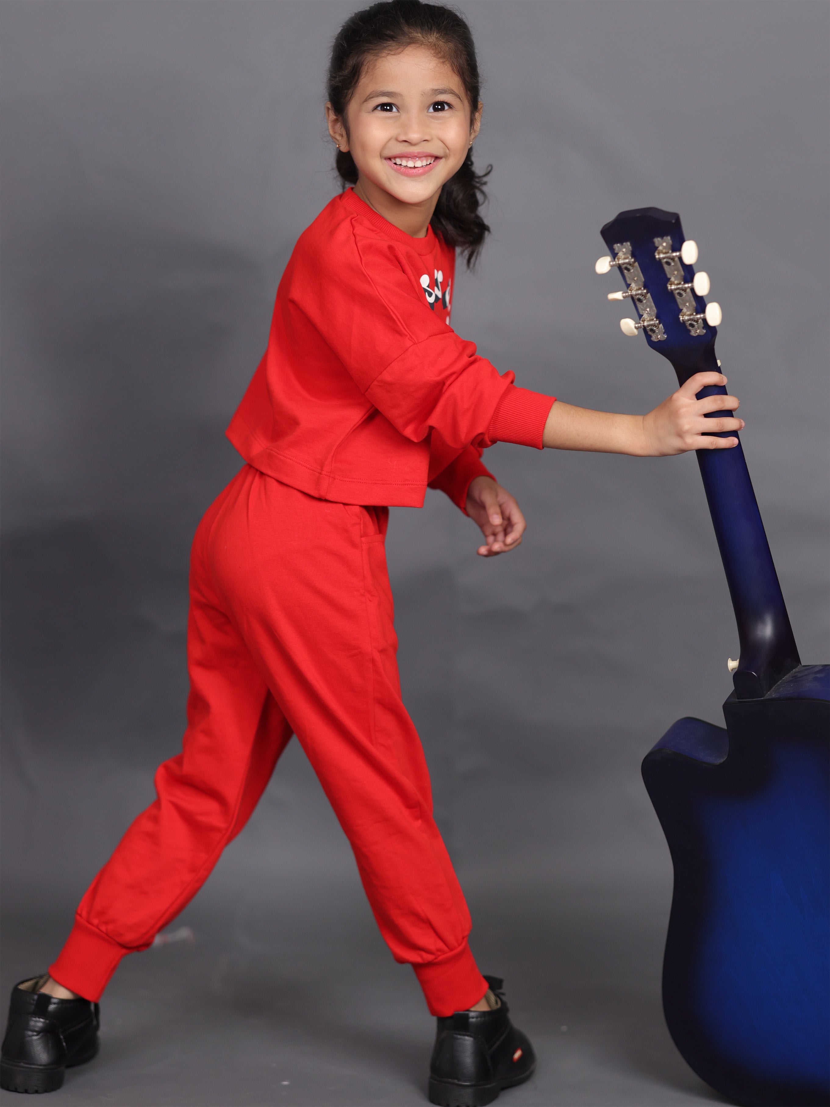 Little Carrot Music Themed Pure Cotton Winter Cord Set, , premium kids' wear for girls, size 9-10-years.