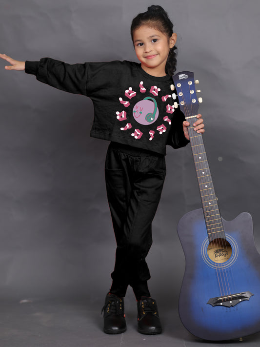 Little Carrot Music Themed Pure Cotton Winter Cord Set Copy, Airport Look, premium kids' wear for girls, size 5-6-years.