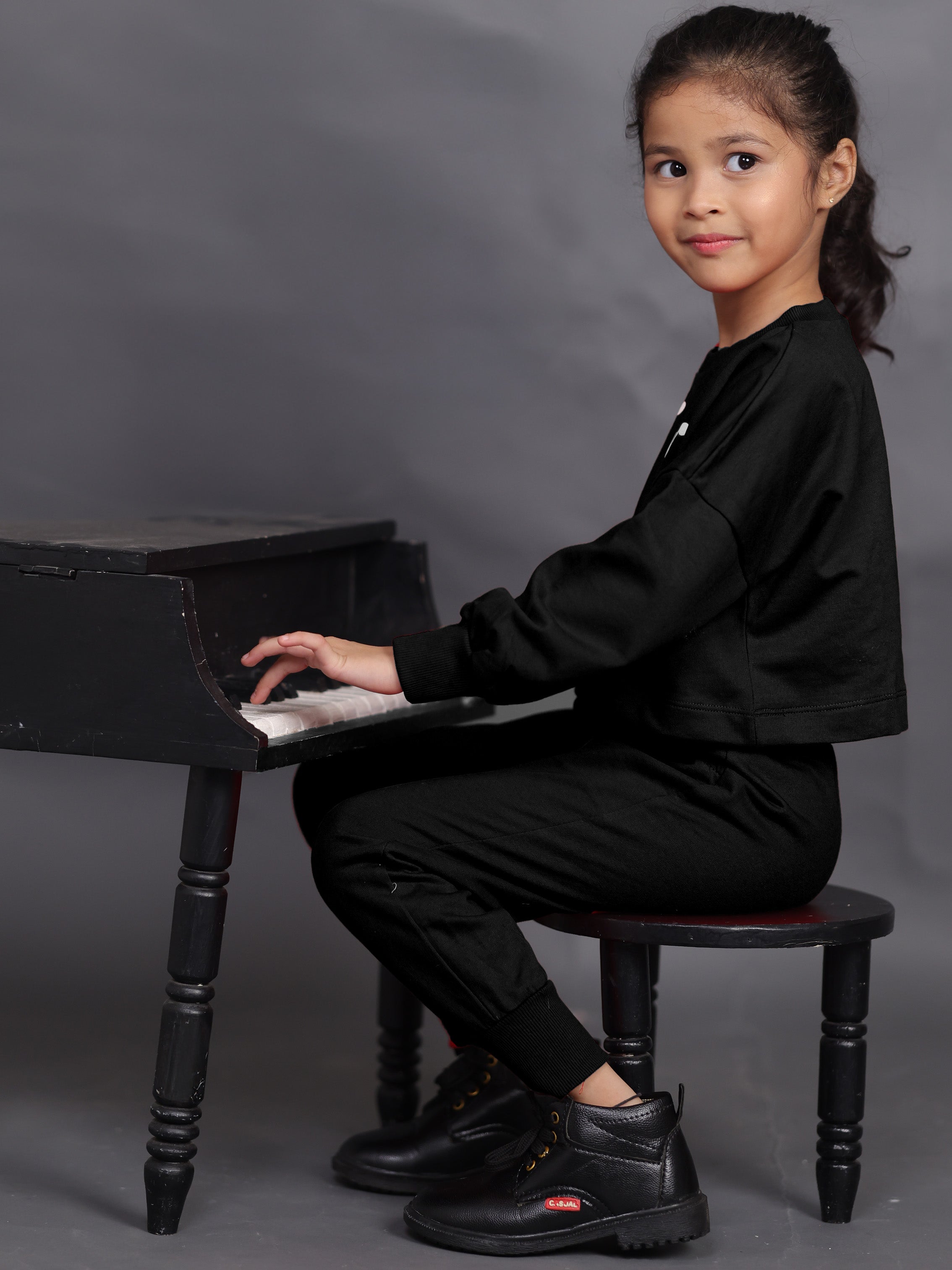 Little Carrot Music Themed Pure Cotton Winter Cord Set Copy, , premium kids' wear for girls, size 7-8-years.