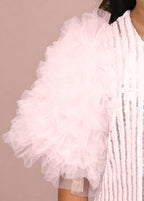 Little Carrot Pink Ruffle Sleeve Sequin Dress, , premium kids' wear for girls, size 4-5-years.