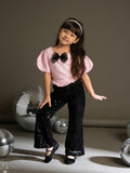 Pink Victorian Top & Sequin Flared Pant Set