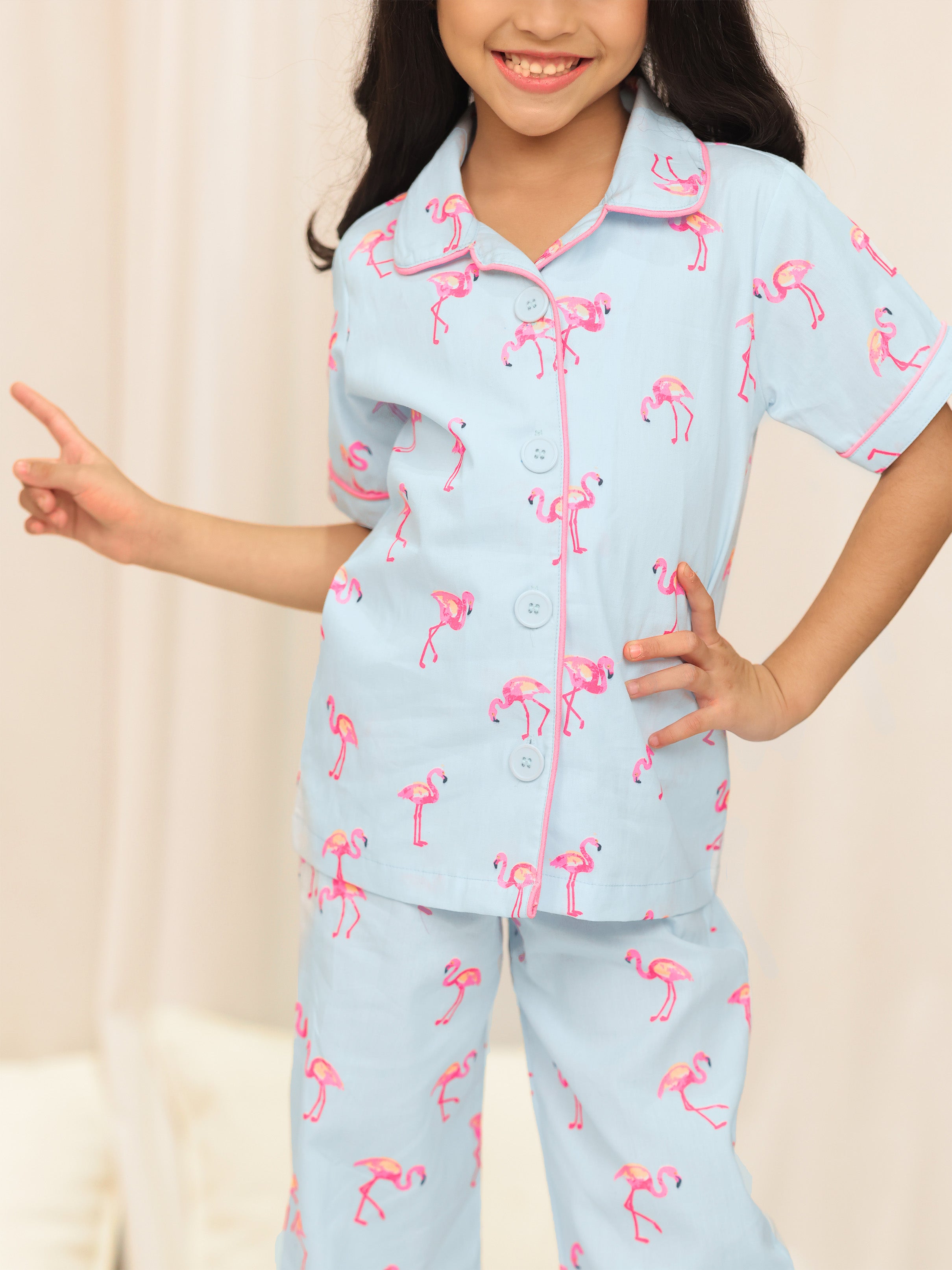 Little Carrot Premium Cotton Night Suit For Girls, , premium kids' wear for girls, size 4-5-years.