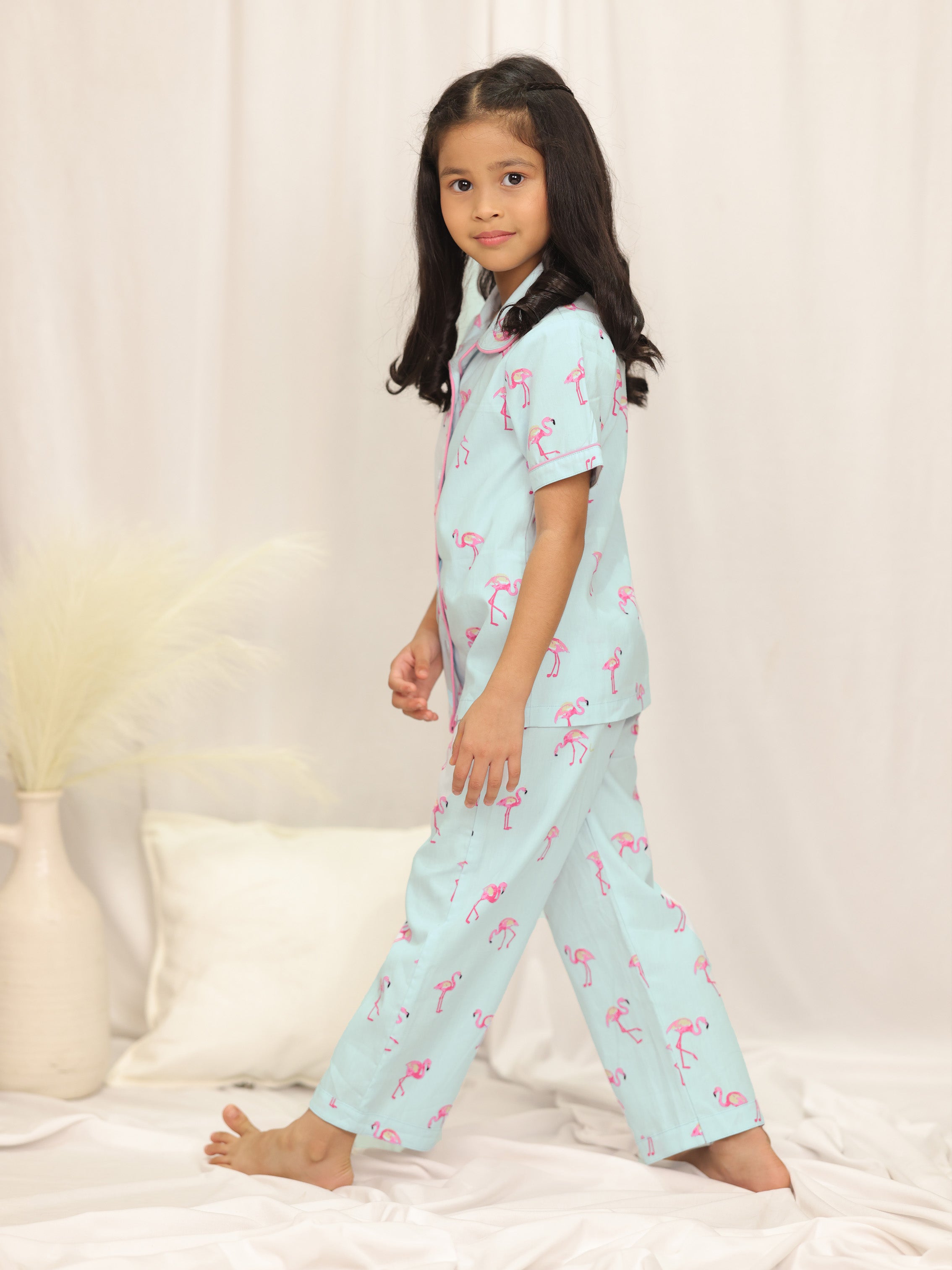 Little Carrot Premium Cotton Night Suit For Girls, , premium kids' wear for girls, size 6-7-years.