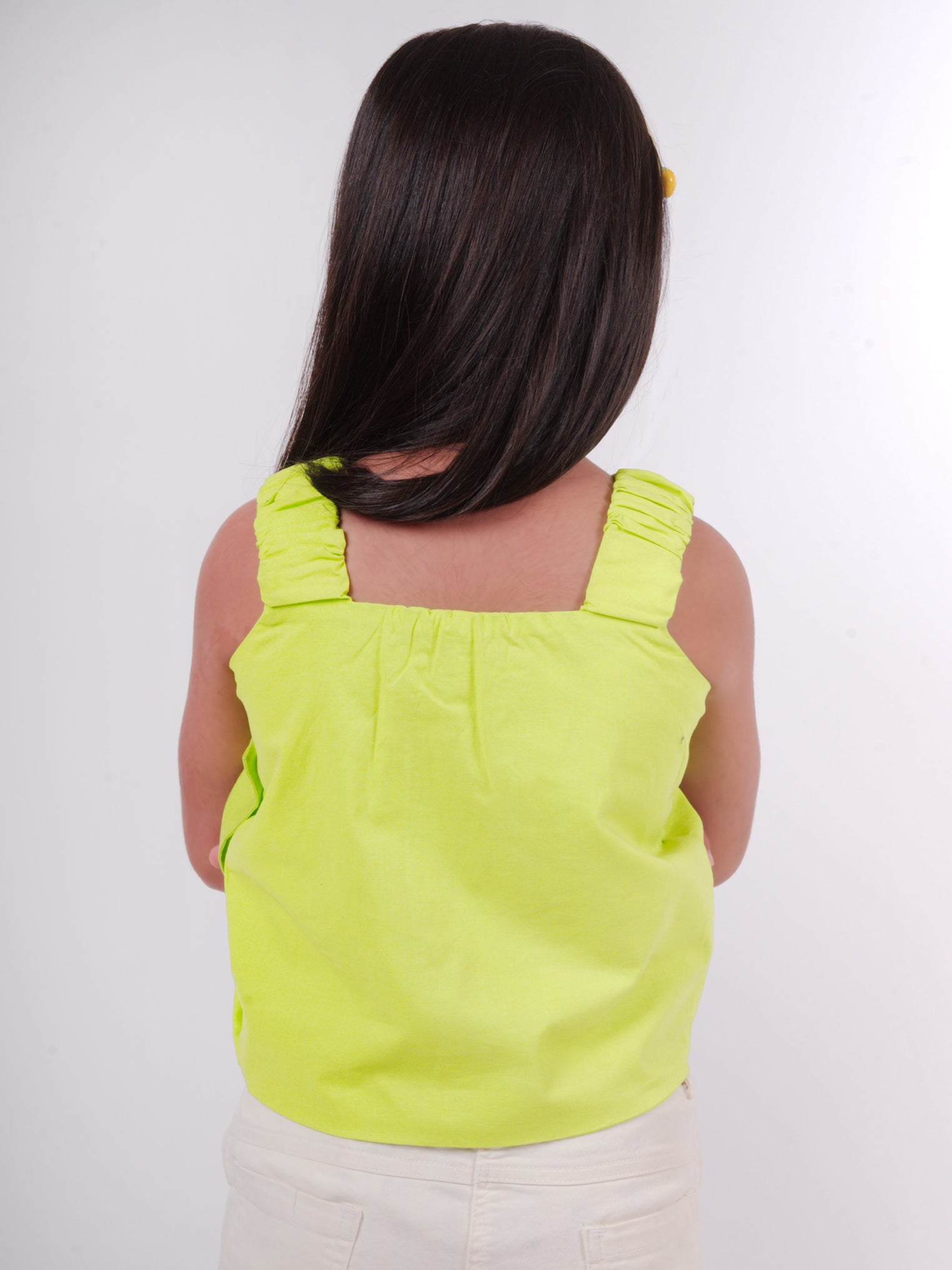 Little Carrot Pure Cotton Twisted Bow Top, , premium kids' wear for girls, size 7-8-years.