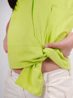 Little Carrot Pure Cotton Twisted Bow Top, , premium kids' wear for girls, size 9-10-years.