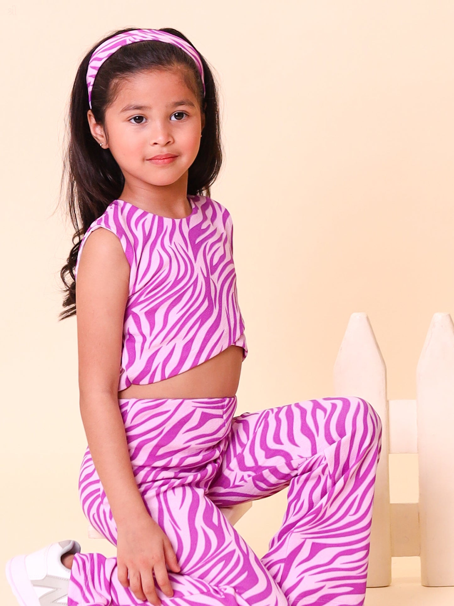 Little Carrot Retro Casual Coord Set Copy, , premium kids' wear for girls, size 7-8-years.