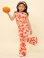 Little Carrot Retro Casual Coord Set, Co ord Set, premium kids' wear for girls, size 4-5-years.