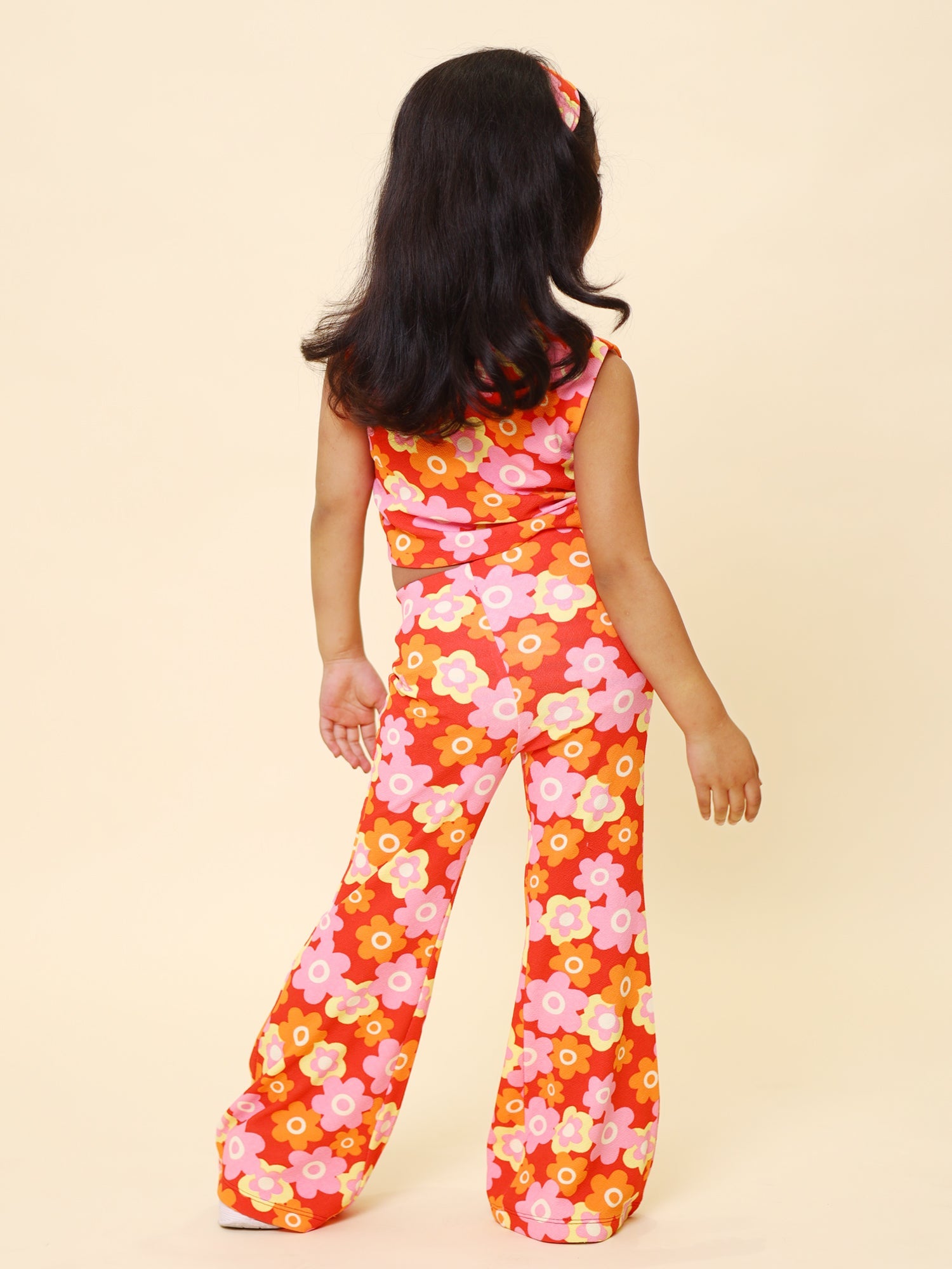Little Carrot Retro Casual Coord Set, , premium kids' wear for girls, size 7-8-years.