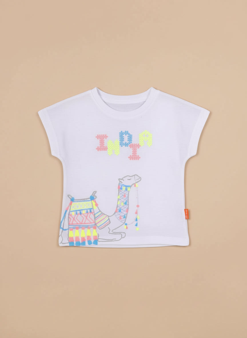 India Set - Mandala Art Denim Shorts and India Theme TShirt